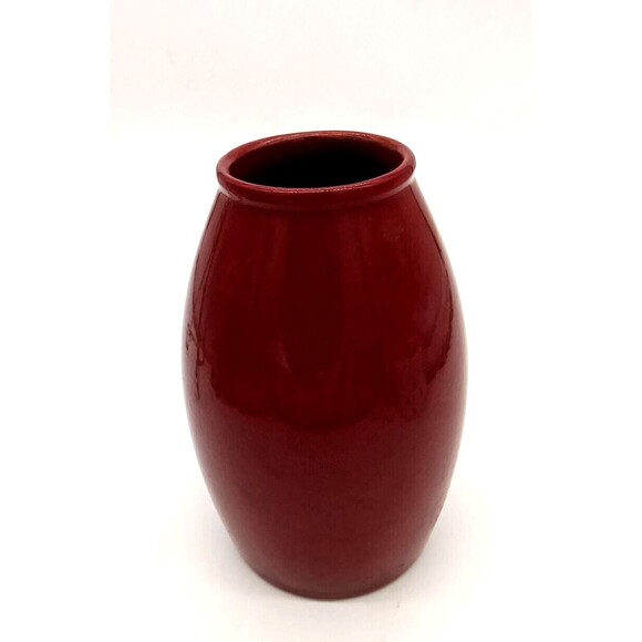 Vintage SCHEURICH KERAMIK West Germany Oxbood Red 7" Pottery Vase 629-18 - Picture 1 of 6